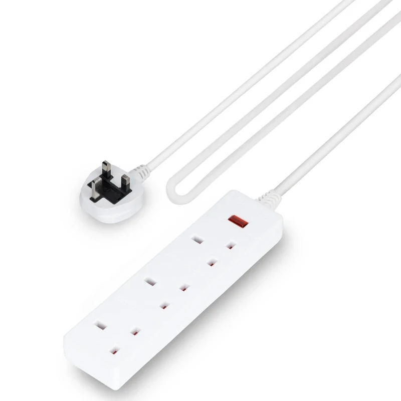 Geepas 3-Gang Extension Lead, 2990W, 3m Cable GES58140
