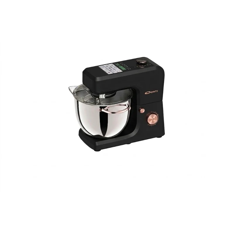 Conti 2000W 10L Digital Kitchen Machine, Copper Motor & Built-In Fermentation (Inc. 3 Attachments), Black KM 102004 BK D