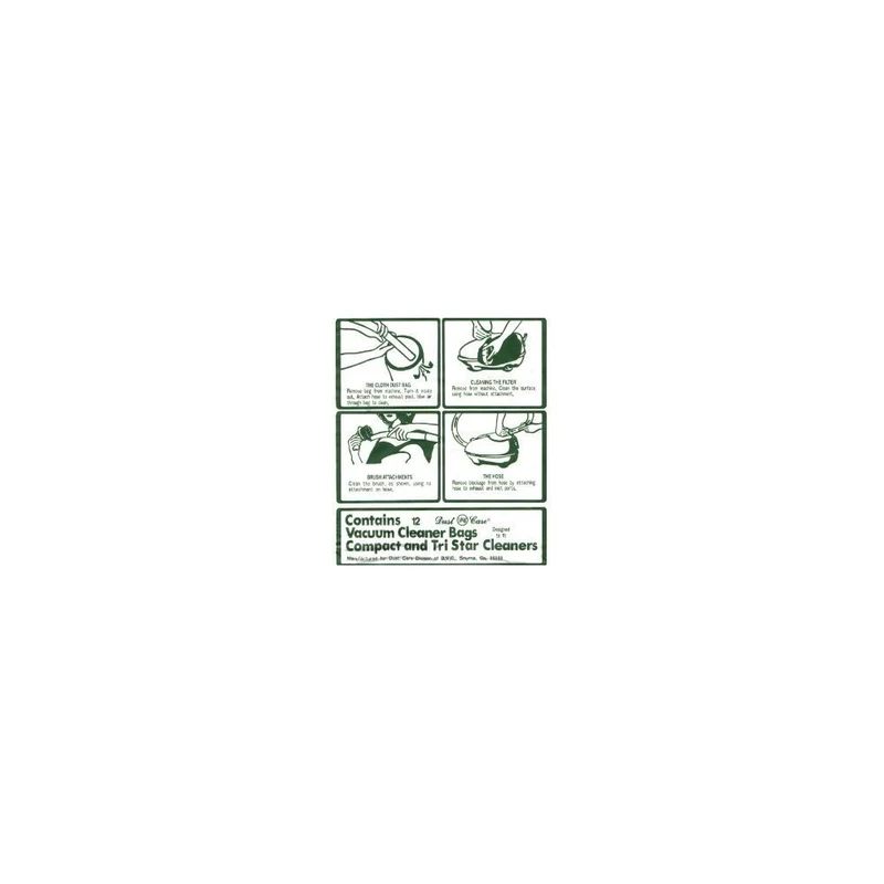 Generic Compact/Tristar Vacuum Bags Microfiltration with Closure - 12 Pack