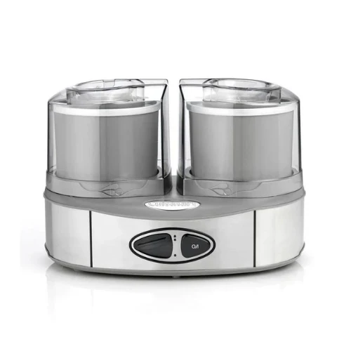 Cuisinart Ice Cream Machine Duo Deluxe ICE40BCE - 2L Dual Bowl Silver