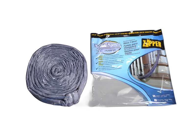 Plastiflex 30ft Gray Vacuum Hose Sock with Zipper #VS-PZGY30