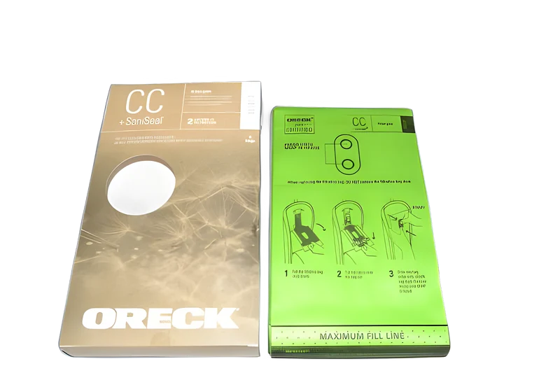 Oreck CC Paper Bags 6pk Saniseal Green Vacuum #AK12206