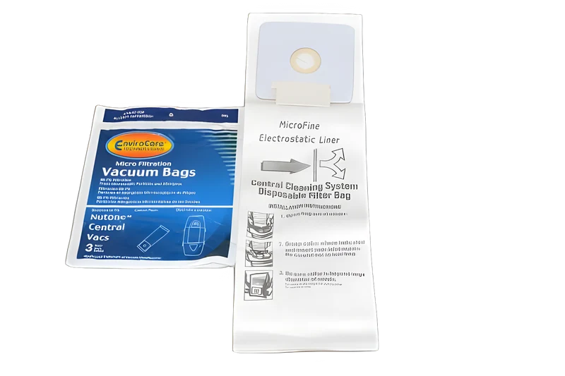 Nutone 3pk Central Vac Micro Envirocare Paper Bags #505
