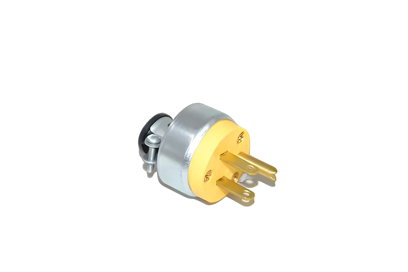 Fit All Commercial Male Plug 3 Prong, Cooper, Yellow, Metal #32-5628-03