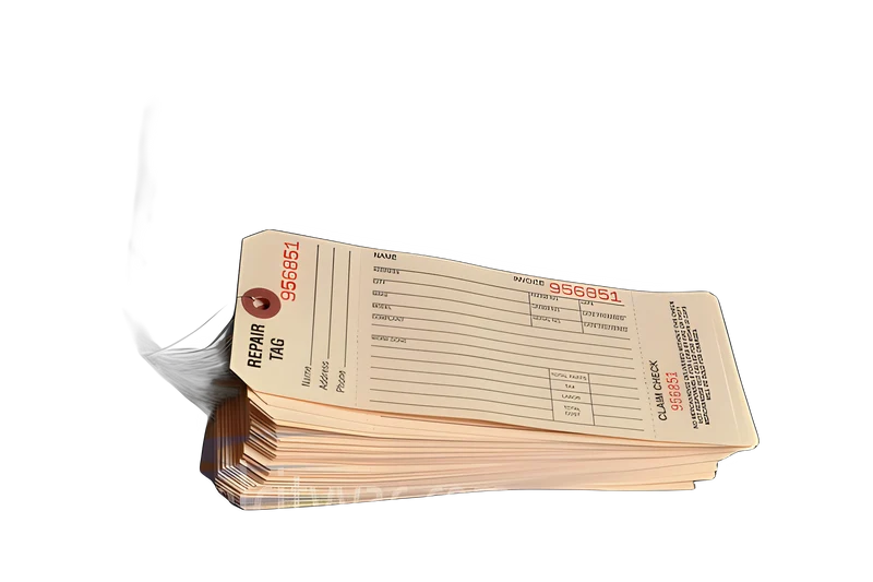 Fit All Repair Tags Single Copy w/Wire #32-0300-02