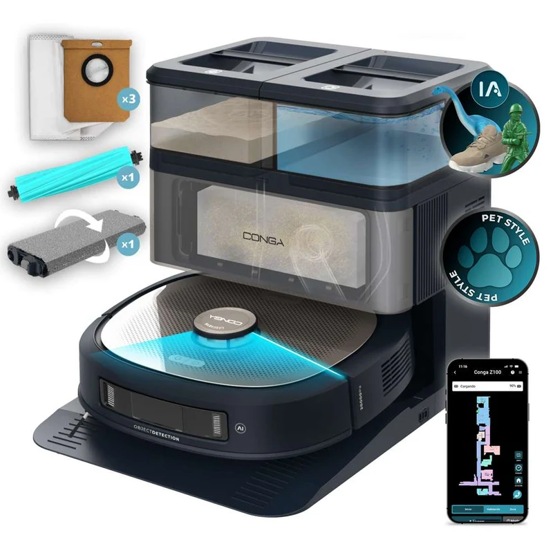 Cecotec Conga Z100 X-Treme Robot Vacuum & Mop with All-in Home Base