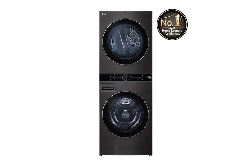 LG WashTower™ 17kg/16kg - AI Direct Drive, TurboWash 360°, Heat Pump Dryer, Black Stainless