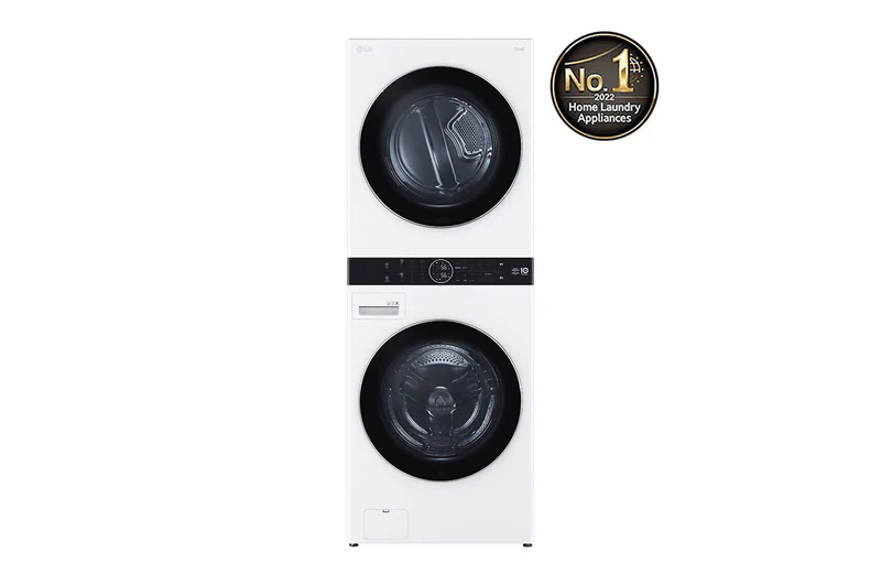 LG WashTower™ 17kg/16kg - AI Direct Drive, TurboWash 360°, Heat Pump Dryer, White