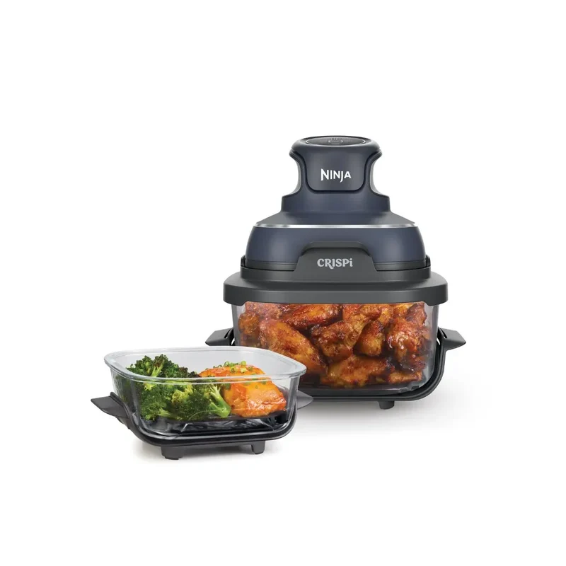 Ninja Crispi FN101MEGY 4-in-1 Portable Air Fryer – Glass Cooking System, 1700W