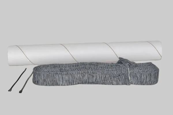 Central Vacuum Hose Sock With Application Tube 35ft Grey With Zip Tie #06-1004-08