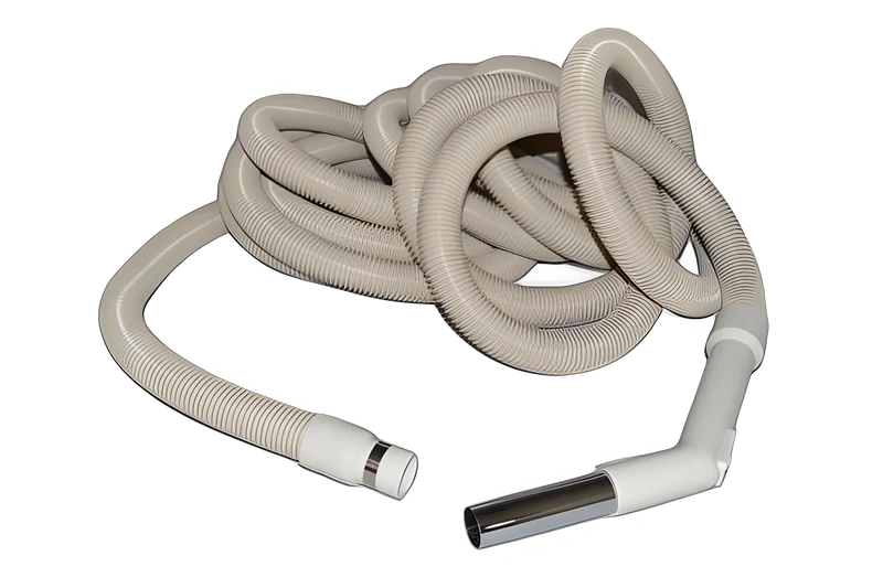 Fit All Central Vac Hose Complete 30ft White Crush Proof #06-1105-06