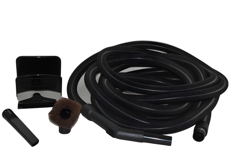 Fit All Central Vac Garage Kit 35ft Hose, Black, W/Tools #06-4911-95