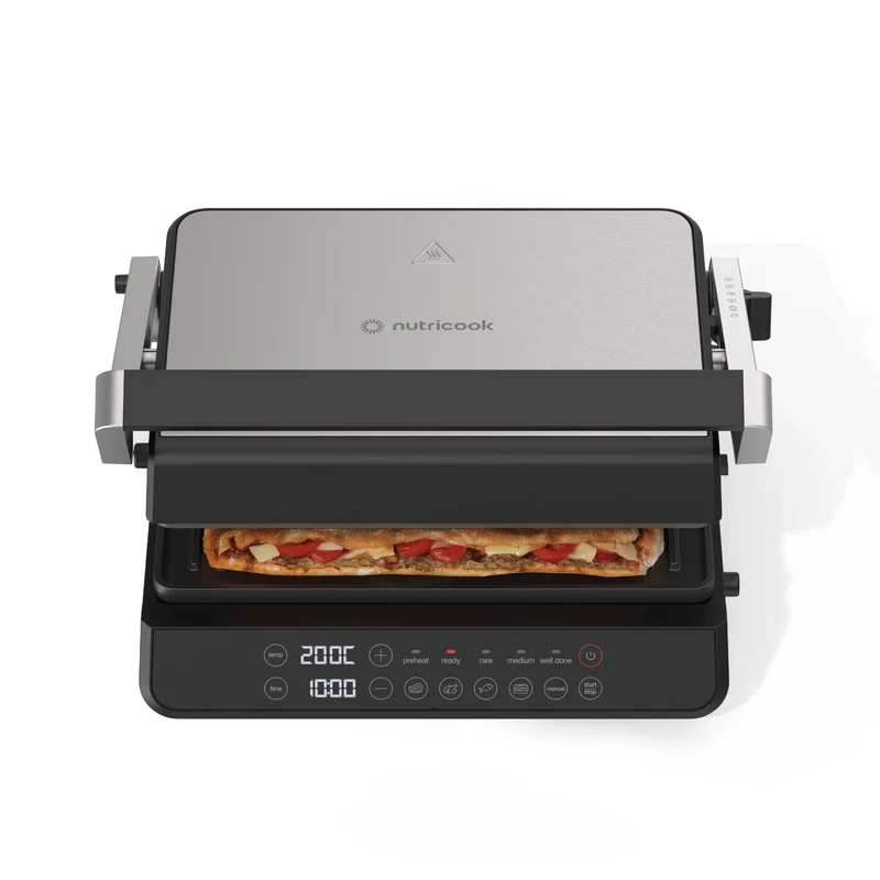 Nutricook NC-CG240 Electric Grill | 2000W | Non-Stick Surface | Adjustable Temperature Control | Black