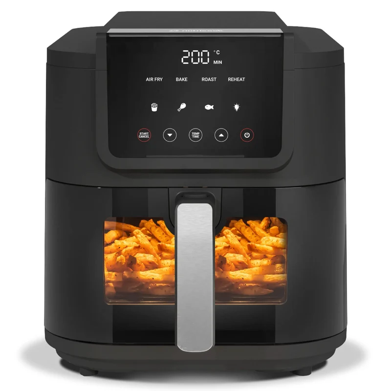 Nutricook NC-AFS100 Slim Air Fryer | 5L | 1500W | 4 Programs | Ceramic Coating | Viewing Window
