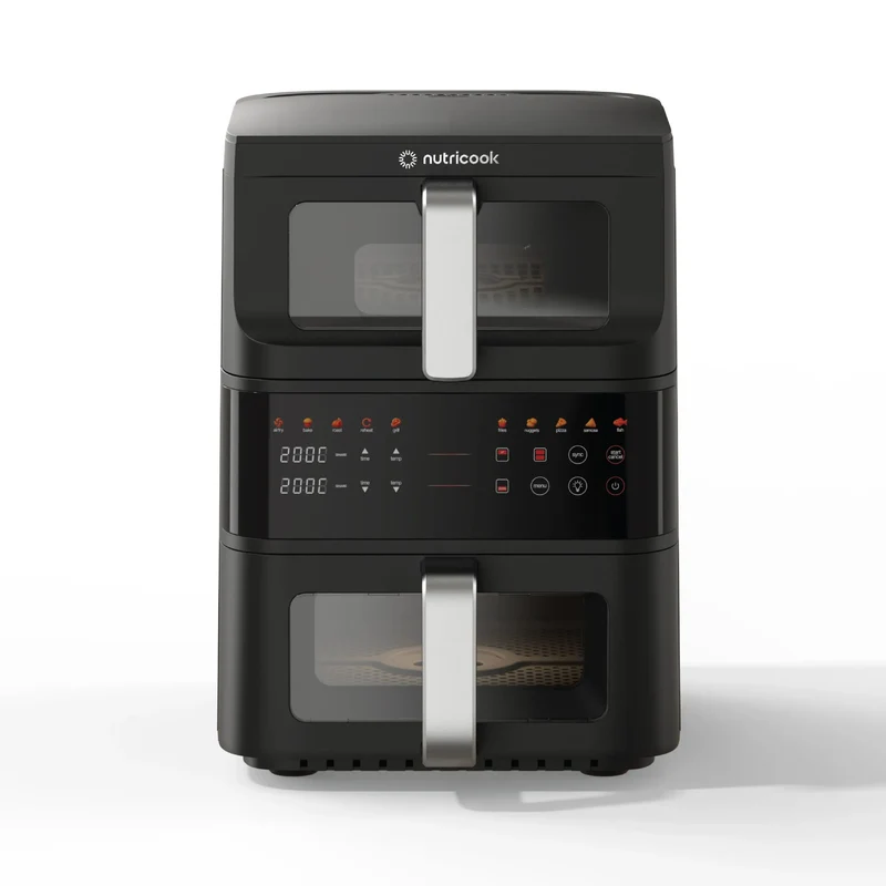 Nutricook AFDS240 Duo Stack Air Fryer | 10L (3.5L+6.5L) | 2500W | 10 Programs | Non-Stick Ceramic