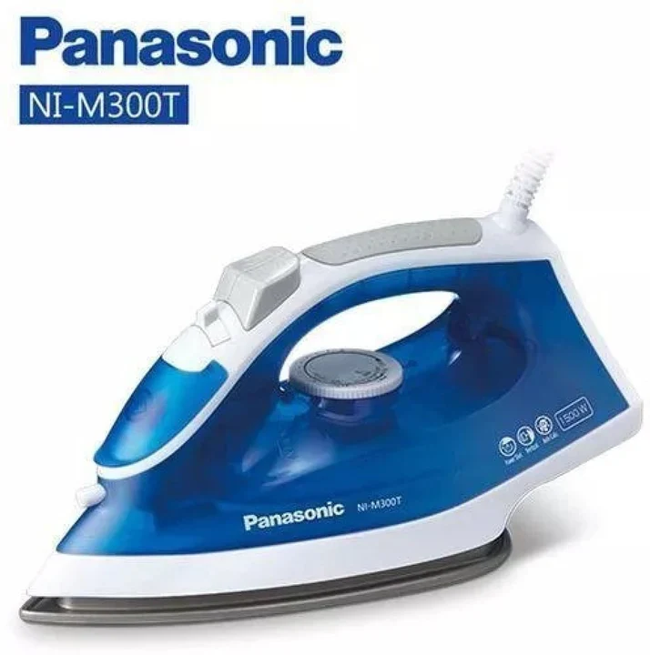 Panasonic NI-M300TATH Steam Iron | 1800W | Titanium Soleplate | 75g Steam Boost | Anti-Calc | Blue