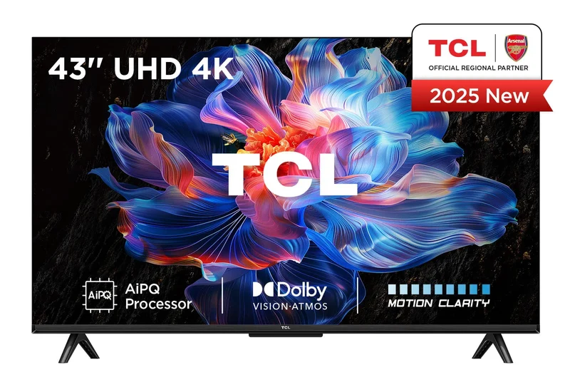 TCL 43V6C 43" 4K HDR Smart Google TV | Dolby Vision | Dolby Atmos | MEMC | AiPQ Processor