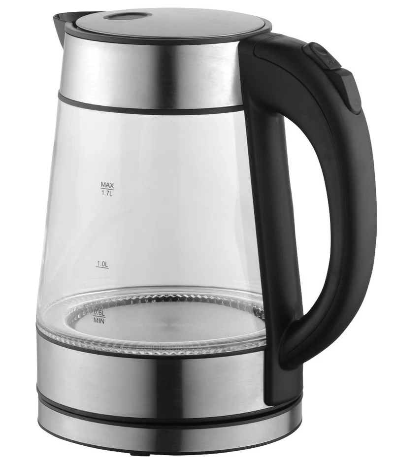 Conti Glass Electric Kettle CK 6012 GS – 1.7L, 2200W, Blue LED & Boil-Dry Protection