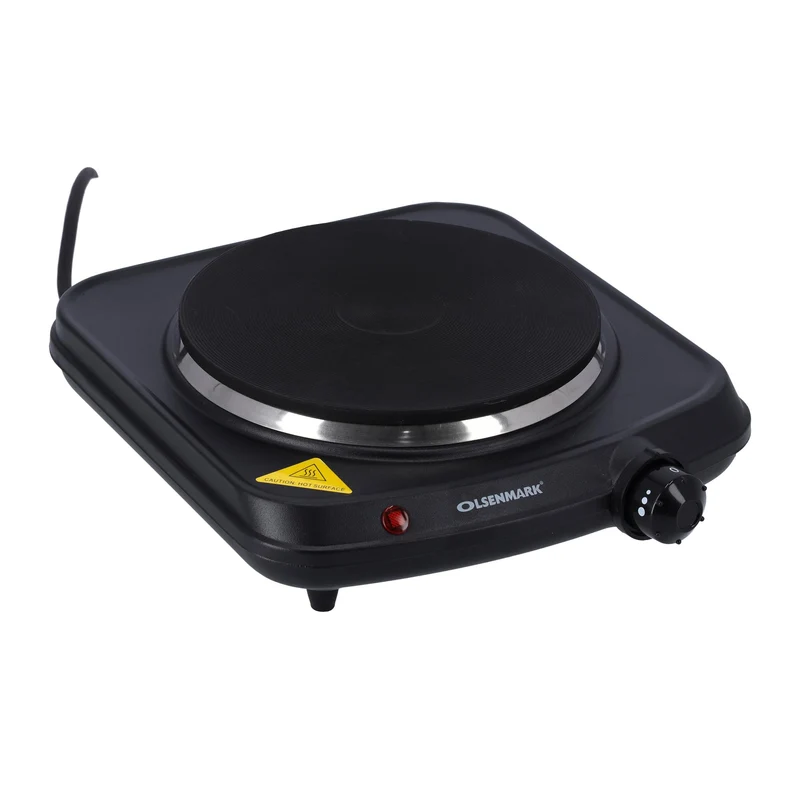 Olsenmark Single Burner Electric Hot Plate 1500W – Cast Iron Heating Plate with Adjustable Temperature Control