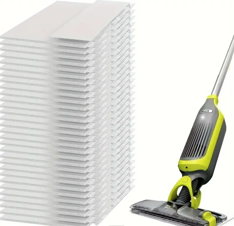 10 Pack Super Absorbent Disposable Mop Pads - Quick-Drying & Durable Refills for Shark Vacmop VM Series - Universal Fit for VM252, VM251, VM200 Models - Enhanced Cleaning Power for Hard Floors