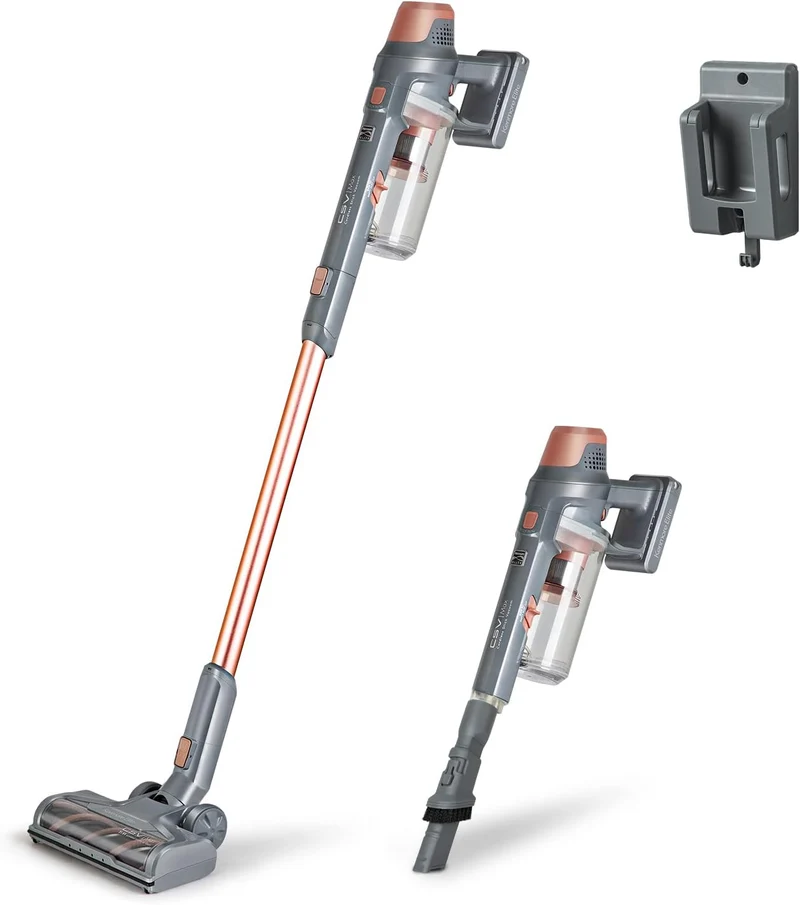 Kenmore DS4090 Brushless Cordless Stick 1L Capacity Lightweight Cleaner 2-Speed Power Suction LED Headlight 2-in-1 Handheld Vacuum for Hardwood Floor, Carpet & Pet Hair