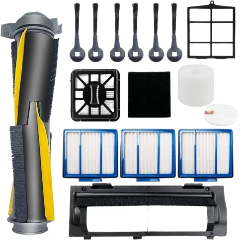 Replacement Kit for Shark IQ R101AE Side/Sweep Brush, Filter Main/Roller Brush, Shell Clean Base Filter