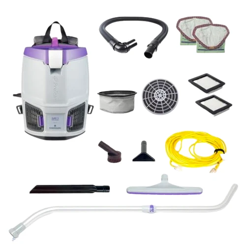 ProTeam GoFit 3, 3 qt. Backpack Vacuum w/ Xover Multi-Surface Telescoping Wand Tool Kit #107713
