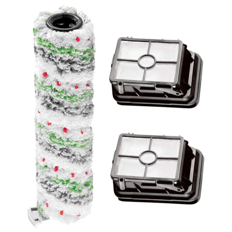 Bissell Multi-Surface Pet Brush Roll & Filter Kit for Select CrossWave One 1618641, 161-8641 Roller & Two 1608684 160-8684 Filters