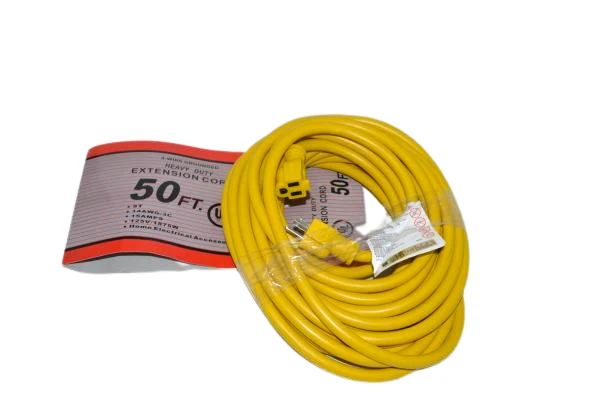 Fit All Commercial 50' Electric Cord 14/3 , 600 V Yellow