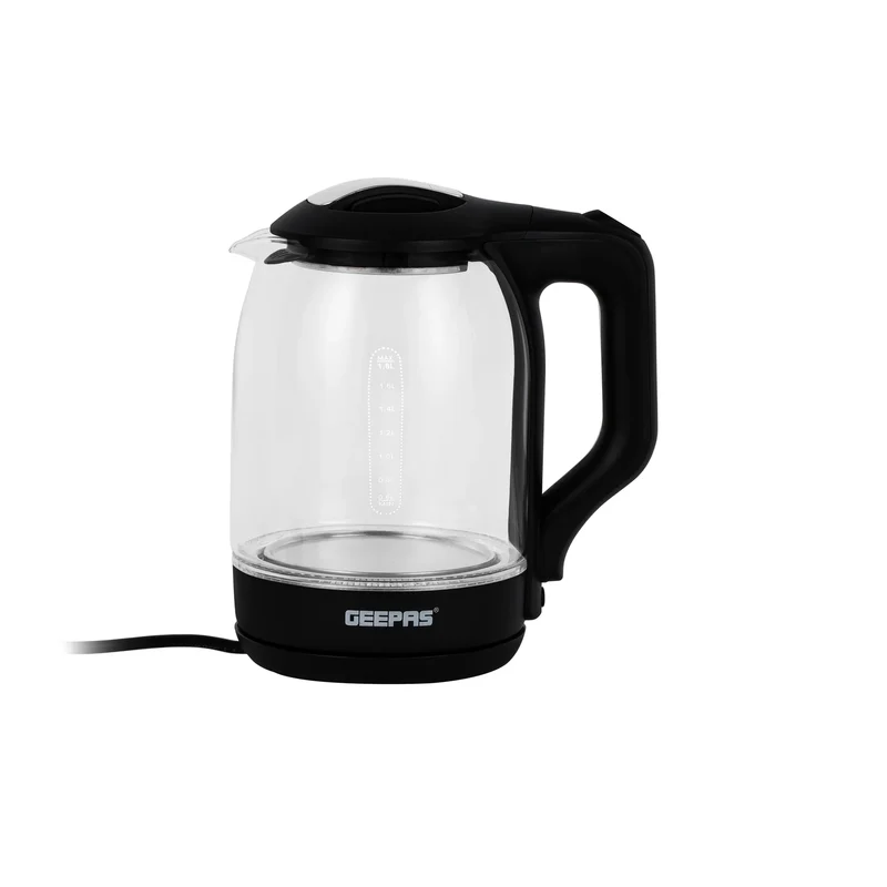 Geepas GK9901 Electric Glass Kettle 1.8L – 1500W Fast Boil with Auto Shut-Off & Boil Dry Protection