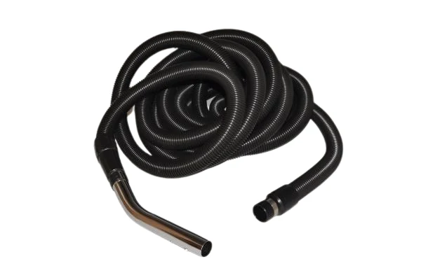 Fit All Central Vacuum 30Ft Black Hose Complete W/Button #06-1180-04
