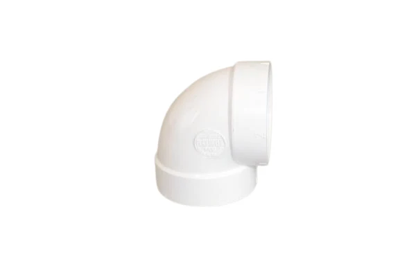 Plastiflex White Short 90 Degree Elbow #SV8052