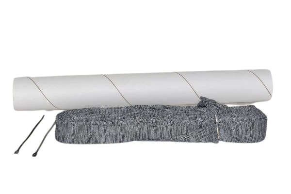 Fit All Central Vac 40' Grey Hose Sock W/ Zip Tie #06-1034-02