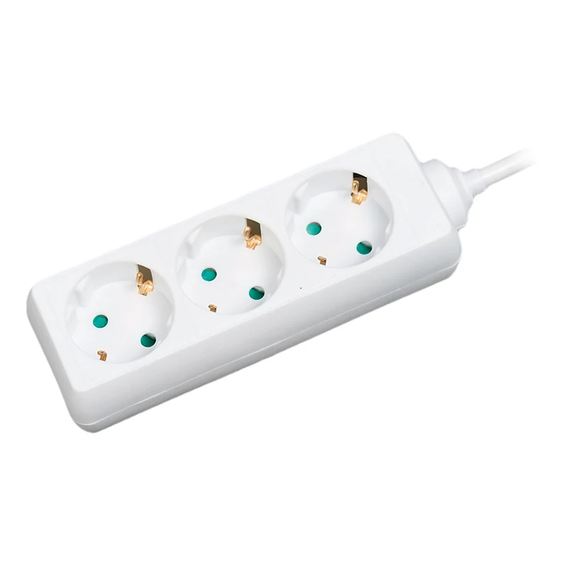LogiLink LPS205 förlängningssladdar 1,4 m 3 AC-utgångar Vit