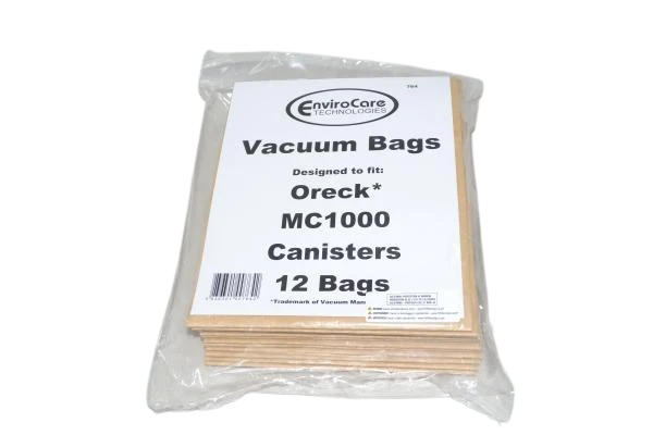 Replacement Oreck MC1000 Vacuum Bags - 12 Bags