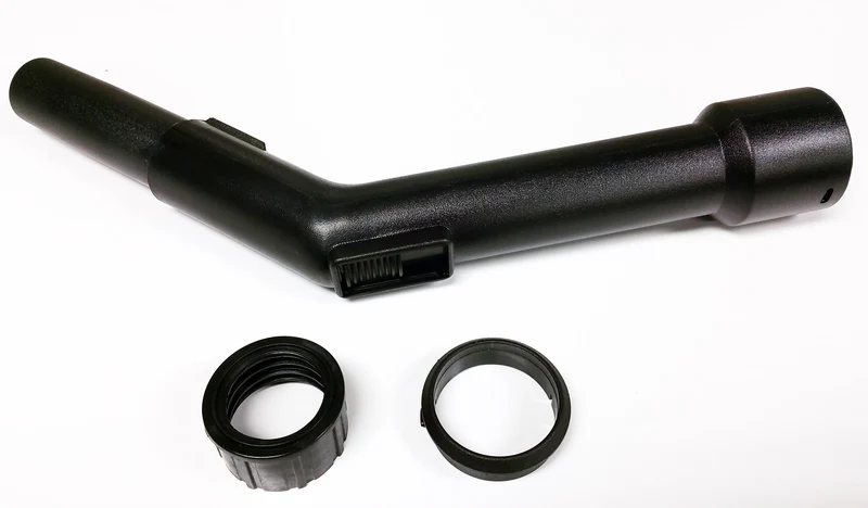 Fit All 1 1/4'' Plastic Black Curved Vacuum Cleaner Hose End