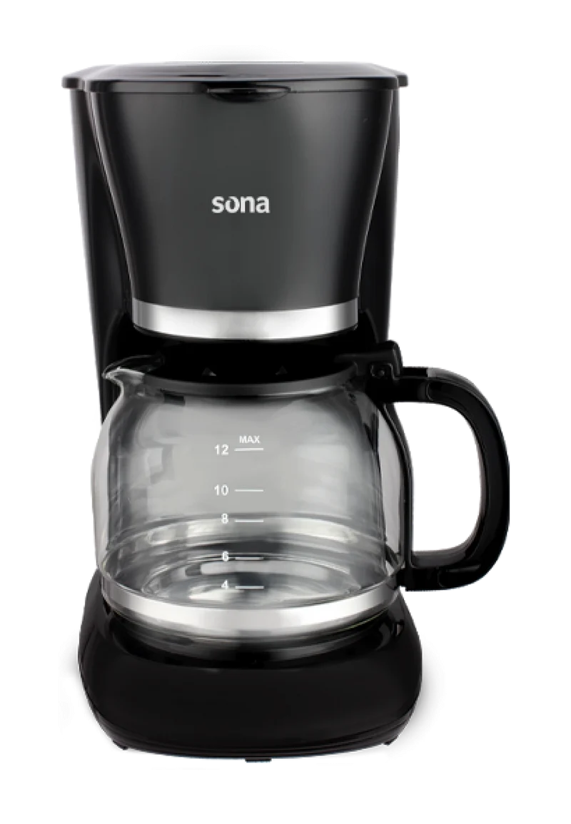 Sona American Coffee Maker 1.5L 10 Cups 800W Black – Model SCM-1019
