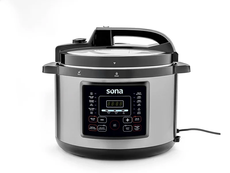 Sona Electric Pressure Cooker 1300W 8L with 14 Cooking Programs