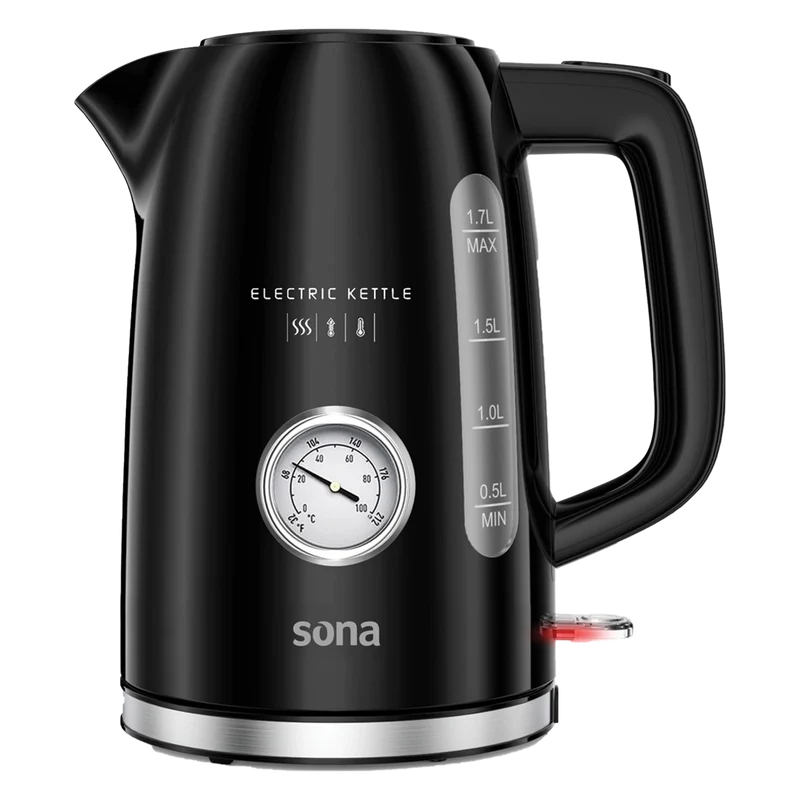 Sona Electric Kettle 1.7L 2200W with Heat Indicator – Model SK-2303