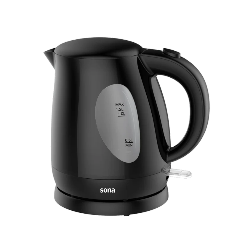 Sona Kettle 1.2L 2200W Black with LED Indicator & Auto Shut-Off