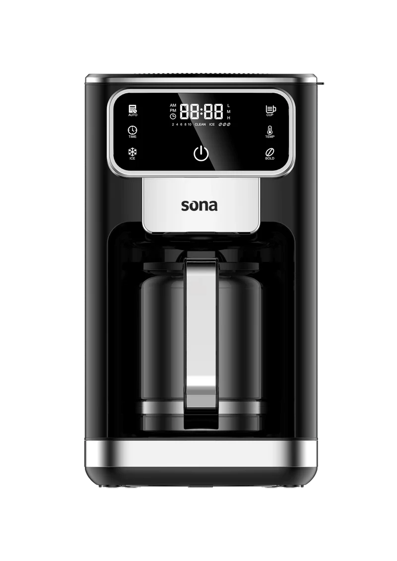 Sona American Coffee Maker 1.8L 1100W With Ice Coffee Mode Black