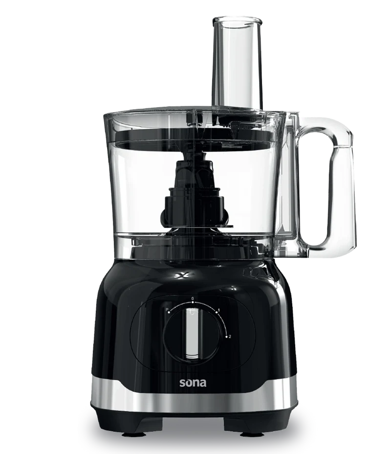 Sona Food Processor 800W Black 2 Speeds With Accessories