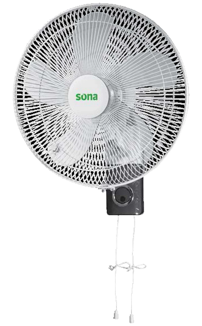 Sona Wall Fan 16 Inch 5 Blades 3 Speeds Copper Motor with Remote - WF-4023R