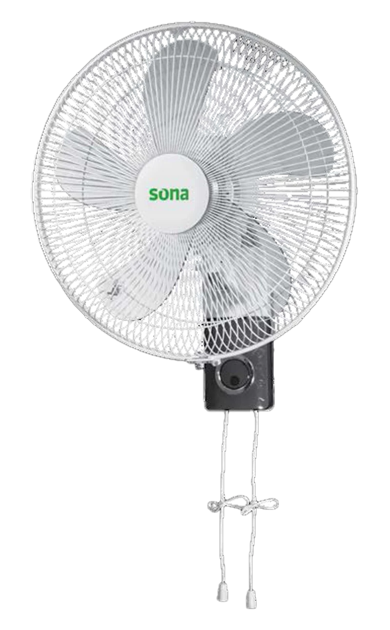 Sona Wall Fan 16 Inch 5 Blades 3 Speeds – Copper Motor | Model WF-4023