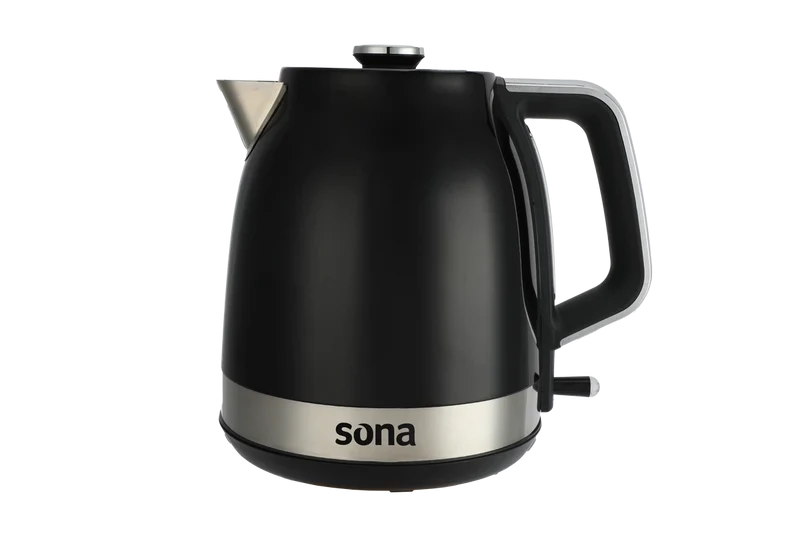 Sona Kettle 1.7L 1850-2200W Stainless Steel with LED Indicator & Removable Filter Black