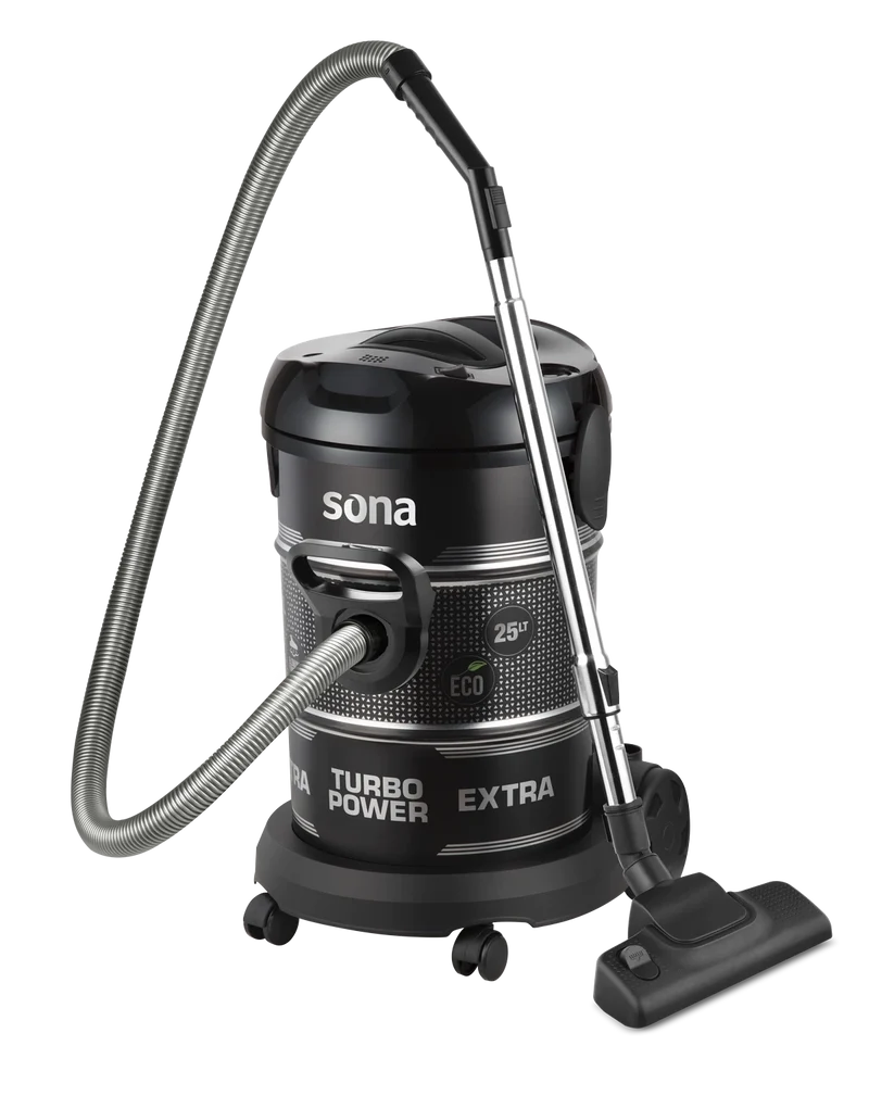Sona Barrel Vacuum Cleaner 2400W 25L Metal Tank with Air Blower Black