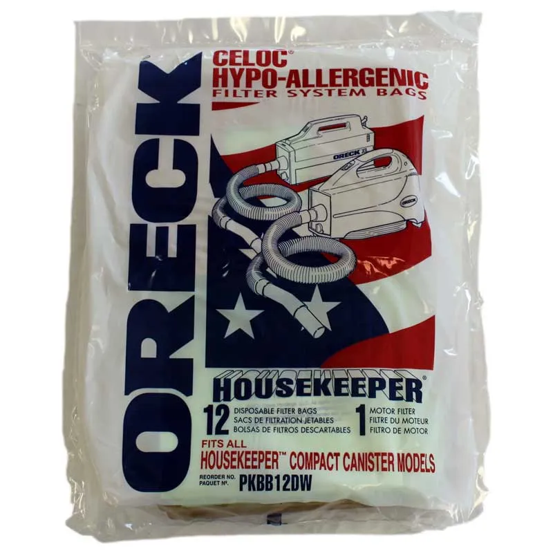 Oreck XL BB850A Vacuum Bags - 12 Bags