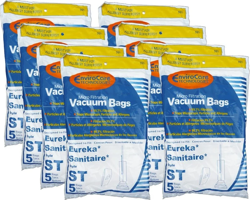40 Eureka Sanitaire Type ST Vacuum Bags, Express, Power Team Canister, Home Cleaning System Vacuum Cleaners, 63213,