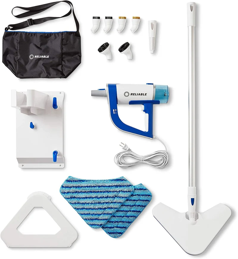 Reliable Pronto Plus 300CS 2-In-1 Steam Cleaner - Portable Steam Cleaner with Fast Heat-up, Long Steam Time, 1200W Steam Mop for Grout, Hardwood, Tile, Laminate Floor Cleaning with 14-Piece Accessory Kit