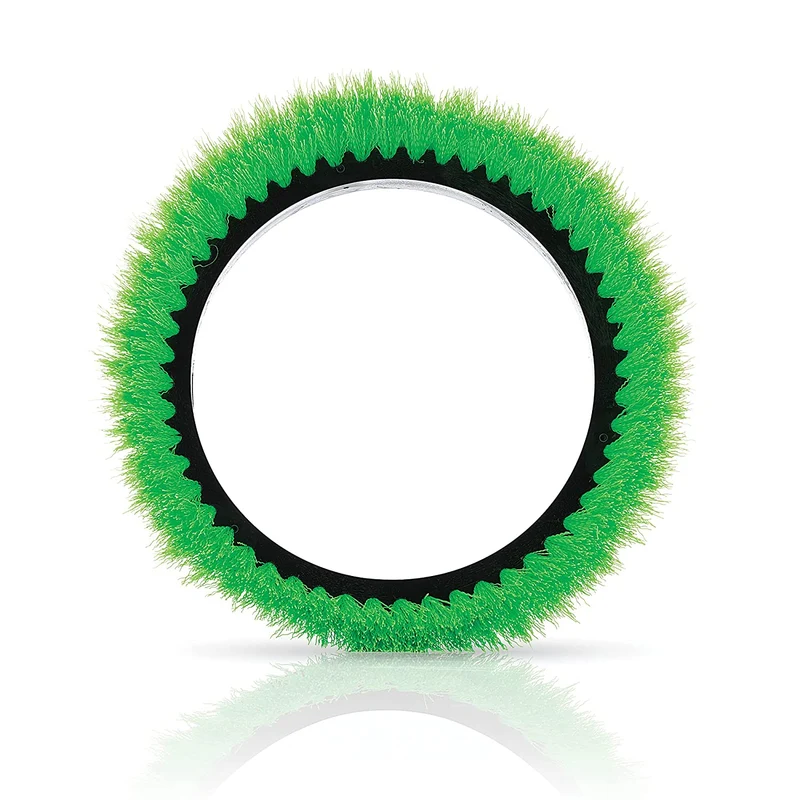 Oreck - 237.057 Commercial 237057 Crimped Polypropylene Scrub Orbiter Brush, 12" Diameter, 0.015" Bristle Diameter, Green